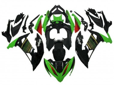 Carenado Moto Kawasaki Ninja 650 EX650 2020-2024 - Verde Negro Rojo Honeycomb