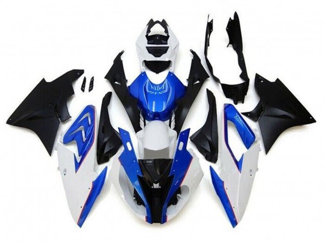 Carenados Moto BMW S1000RR 2017-2018 - Blanco Azul Negro Mate