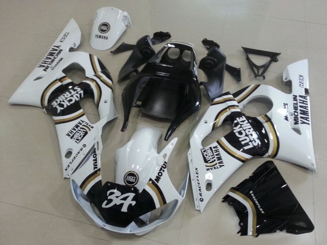 Carenados Moto Yamaha YZF R6 1998-2002 - Blanco Negro Motul Lucky Strike 34