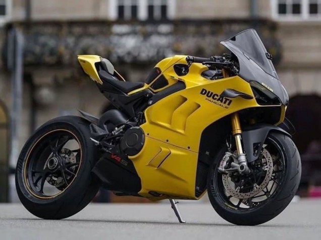 Carenados Moto Ducati Panigale V4 V4S 2022-2024 - Amarillo Negro