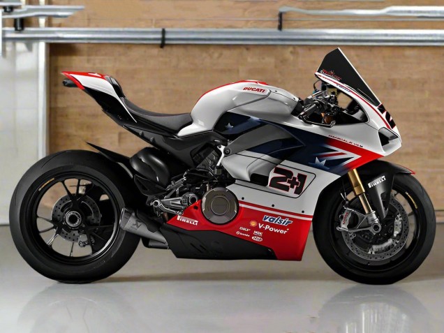 Carenados Moto Ducati Panigale V4 V4S 2018-2019 - Plata Rojo Negro