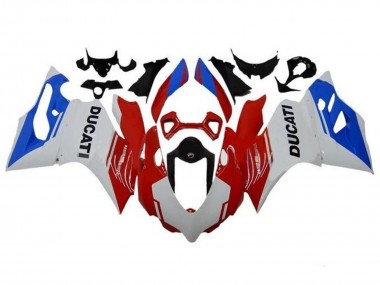 Carenados Moto Ducati Panigale 1199 2011-2014 - Blanco Rojo Azul