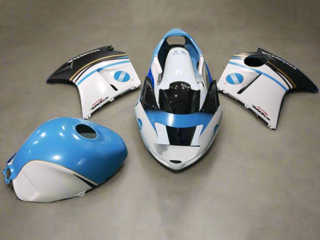 Carenados Moto Honda CBR1100XX Blackbird 1996-2007 - Blanco Azul Negro Konica Minolta