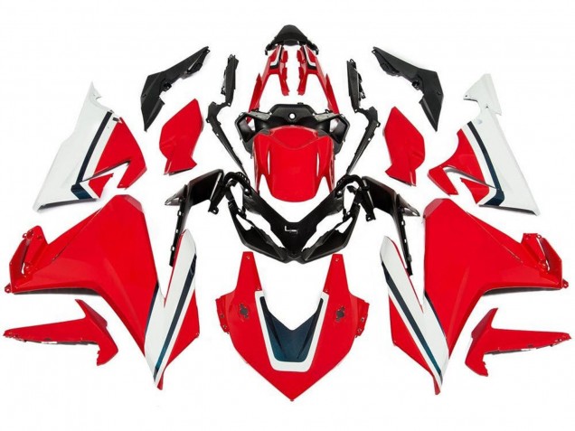 Carenados Moto Honda CBR500R 2019-2021 - Rojo Blanco Negro Raya