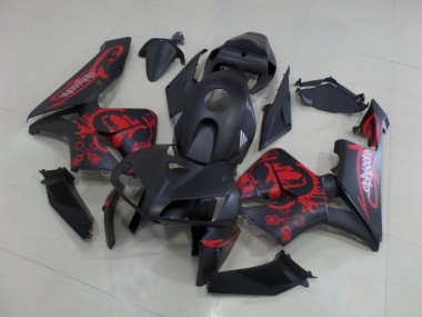 Carenados Moto Honda CBR600RR 2005-2006 - Negro Mate Rojo Mate Gear