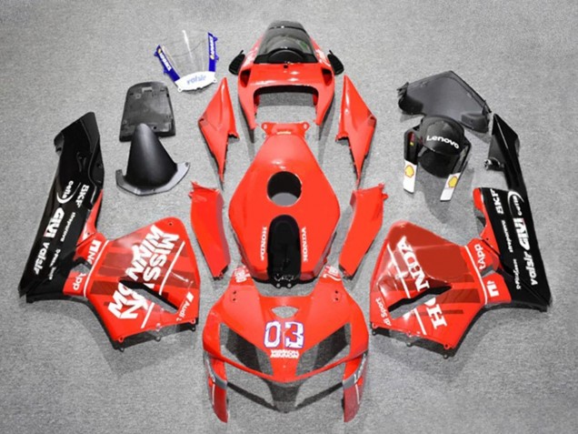 Carenados Moto Honda CBR600RR 2005-2006 - Rojo Negro Blanco 03