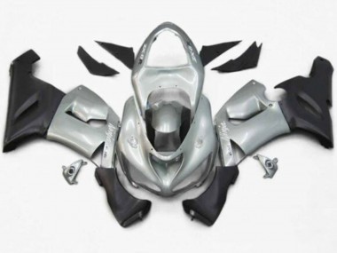 Carenados Moto Kawasaki ZX6R 2005-2006 - Plata Negro Mate