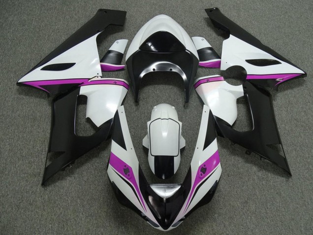 Carenados Moto Kawasaki ZX6R 2005-2006 - Blanco Negro Rosa
