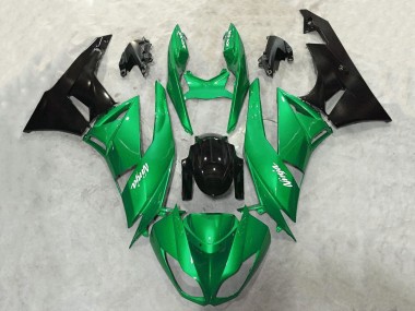 Carenados Moto Kawasaki ZX6R 2009-2012 - Verde Negro Brillante Blanco Ninja