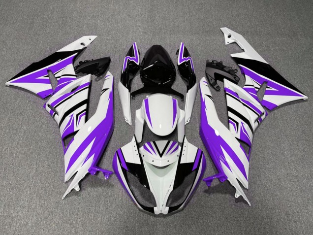Carenados Moto Kawasaki ZX6R 2009-2012 - Blanco Púrpura Negro