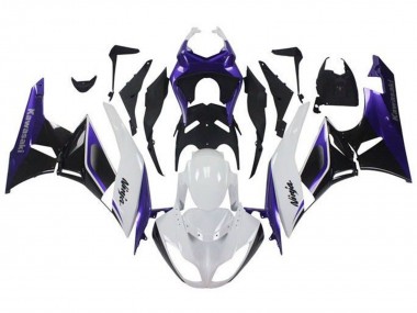 Carenados Moto Kawasaki ZX6R 2009-2012 - Púrpura Blanco Negro