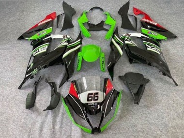 Carenados Moto Kawasaki ZX6R 2013-2018 - Verde Blanco Negro Rojo Elf 66