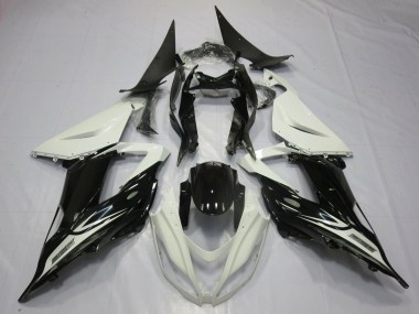 Carenados Moto Kawasaki ZX6R 2013-2018 - Blanco Perla Negro Brillante