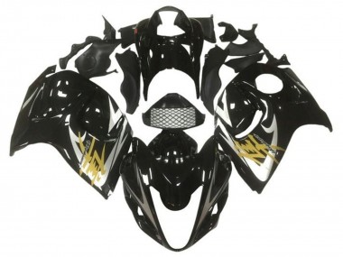 Carenados Moto Suzuki GSXR 1300 Hayabusa 2008-2020 - Negro Brillante Plata Oro
