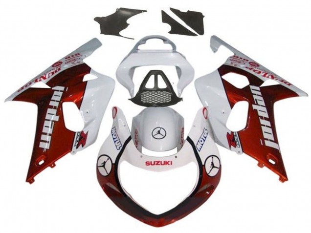 Carenados Moto Suzuki GSXR1000 2000-2002 - Blanco Rojo Jordan