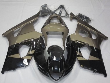 Carenados Moto Suzuki GSXR 1000 2003-2004 - Negro Brillante Taupe Brown