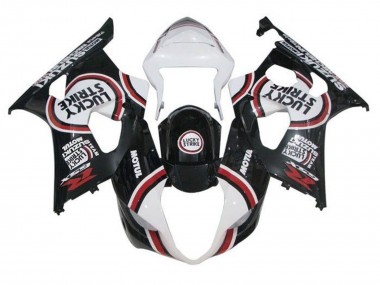 Carenados Moto Suzuki GSXR 1000 2003-2004 - Blanco Negro Rojo Lucky Strike