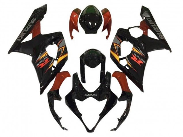 Carenados Moto Suzuki GSXR 1000 2005-2006 - Negro Rojo Amarillo Gris