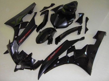 Carenados Moto Yamaha YZF R6 2006-2007 - Negro Brillante Negro Mate Rojo OEM Estilo