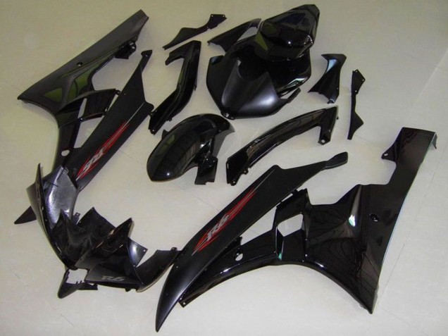 Carenados Moto Yamaha YZF R6 2006-2007 - Negro Brillante Negro Mate Rojo OEM Estilo