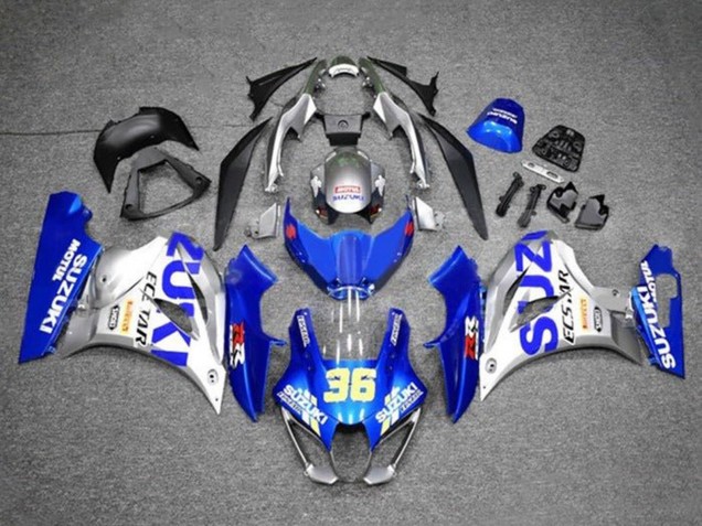 Carenados Moto Suzuki GSXR1000 2017-2024 - Azul Plata Ecstar 36