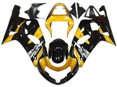 Carenados Moto Suzuki GSXR 600 / GSXR 750 2001-2003 - Amarillo Plata Negro Brillante