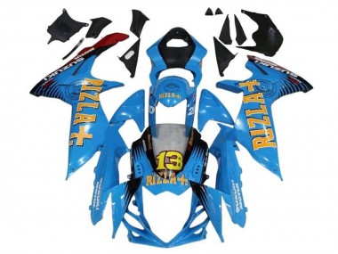 Carenados Moto Suzuki GSXR 600 / GSXR 750 2011-2024 - Azul Amarillo Rojo Negro Rizla 13