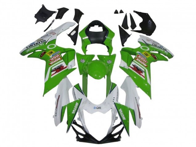 Carenados Moto Suzuki GSXR 600 / GSXR 750 2011-2024 - Blanco Verde Rojo Motul