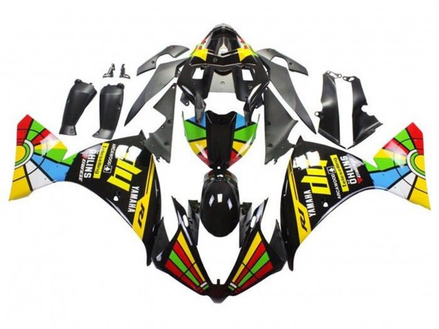Carenados Moto Yamaha YZF 1000 R1 2009-2011 - Negro Brillante HP RuedaColores