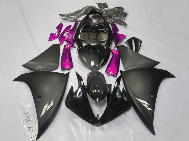 Carenados Moto Yamaha YZF 1000 R1 2009-2011 - Negro Brillante Negro Mate Rosa