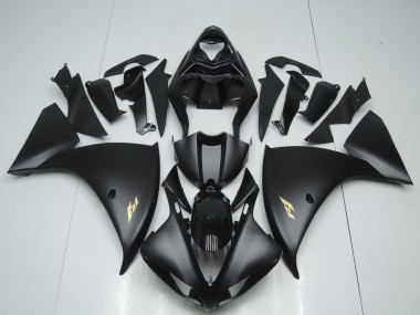 Carenados Moto Yamaha YZF 1000 R1 2009-2011 - Negro Mate Oro Calcomanía