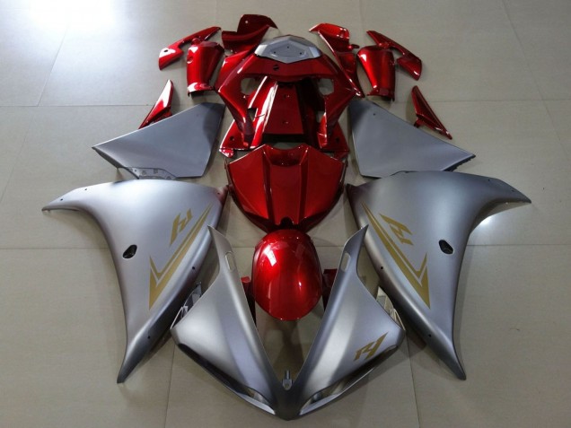 Carenados Moto Yamaha YZF 1000 R1 2009-2011 - Plata Rojo