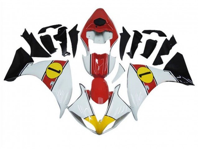 Carenados Moto Yamaha YZF 1000 R1 2012-2014 - Blanco Rojo Amarillo Negro