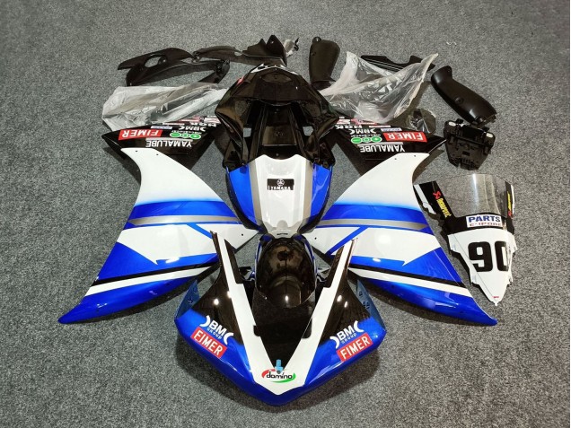 Carenados Moto Yamaha YZF 1000 R1 2012-2014 - Blanco Azul Negro Fimer Yamalube 90