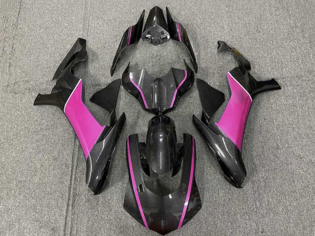 Carenados Moto Yamaha YZF 1000 R1 2015-2019 - Falso FibraCarbono Rosa