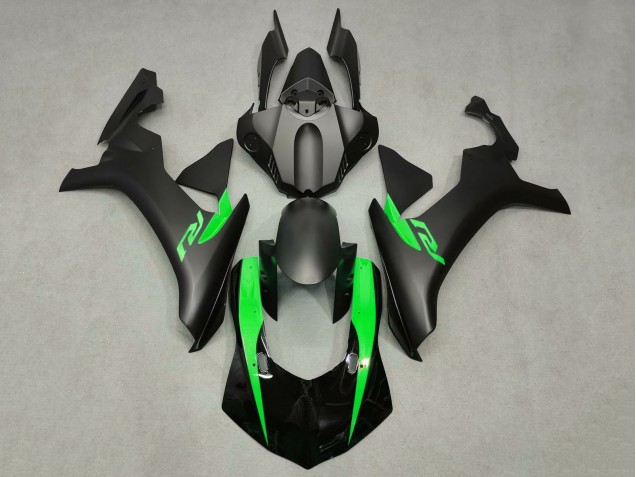 Carenados Moto Yamaha YZF 1000 R1 2015-2019 - Negro Mate Negro Brillante Verde