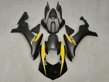Carenados Moto Yamaha YZF 1000 R1 2015-2019 - Negro Mate Negro Brillante Amarillo