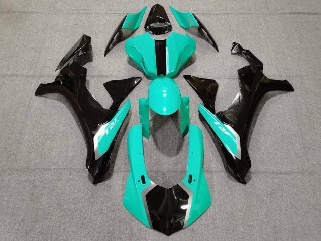 Carenados Moto Yamaha YZF 1000 R1 2015-2019 - Turquesa Azul Negro Brillante