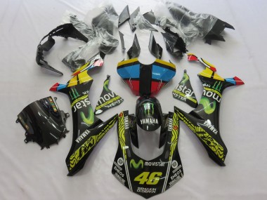 Carenados Moto Yamaha YZF 1000 R1 2015-2019 - Amarillo Azul Rojo Negro Verde Monstruo MoviStar Semakin Didepan ENEOS 46