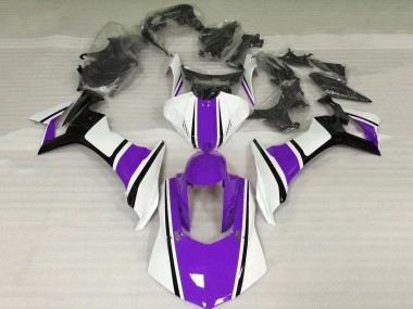 Carenado Moto Yamaha YZF 1000 R1 2020-2025 - Blanco Púrpura Negro Brillante