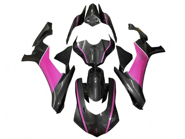 Carenados Moto Yamaha YZF 1000 R1 2020-2025 - Falso FibraCarbono Rosa