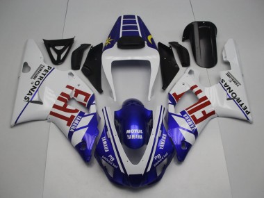 Carenados Moto Yamaha YZF 1000 R1 1998-1999 - Blanco Azul Rojo Amarillo Fiat Petronas Motul