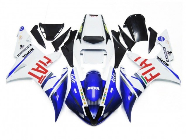 Carenados Moto Yamaha YZF 1000 R1 2002-2003 - Blanco Azul Rojo Fiat Motul