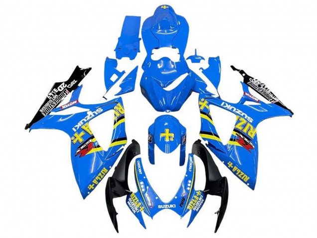 Carenados Moto Suzuki GSXR 600 / GSXR 750 2006-2007 - Azul Amarillo Negro Rizla