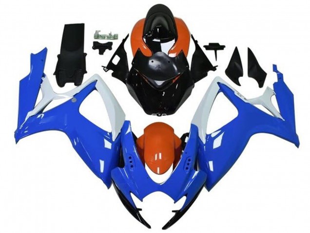 Carenados Moto Suzuki GSXR 600 / GSXR 750 2006-2007 - Naranja Azul Blanco Negro