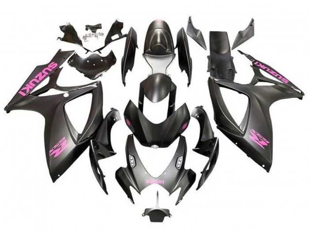 Carenados Moto Suzuki GSXR 600 / GSXR 750 2006-2007 - Negro Mate Rosa