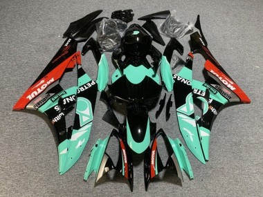 Carenados Moto Yamaha YZF R6 2006-2007 - Verde Claro Rojo Negro Petronas Motul