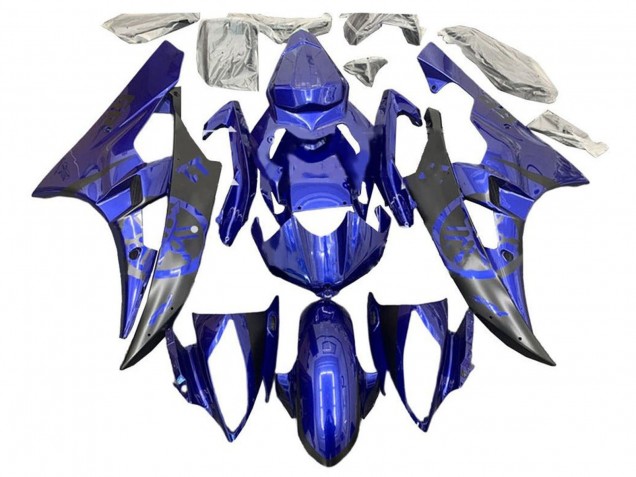 Carenados Moto Yamaha YZF R6 2006-2007 - Azul Negro Mate