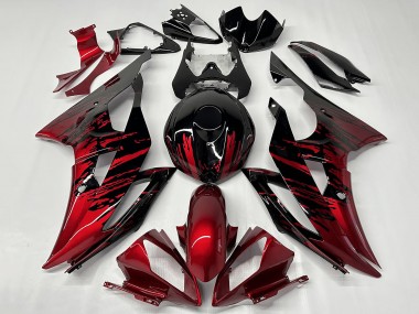 Carenados Moto Yamaha YZF R6 2008-2016 - Rojo Negro Brillante Fade