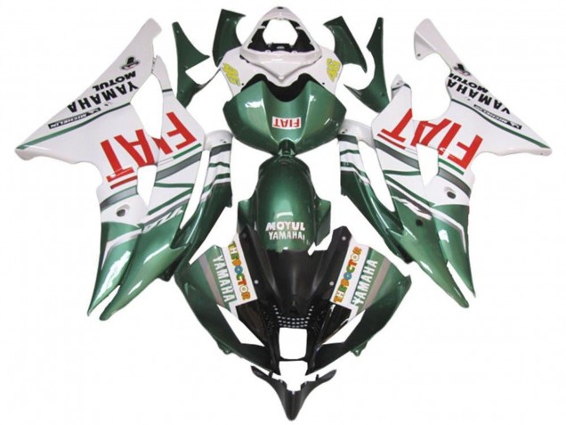 Carenados Moto Yamaha YZF R6 2008-2016 - Blanco Verde Rojo Fiat